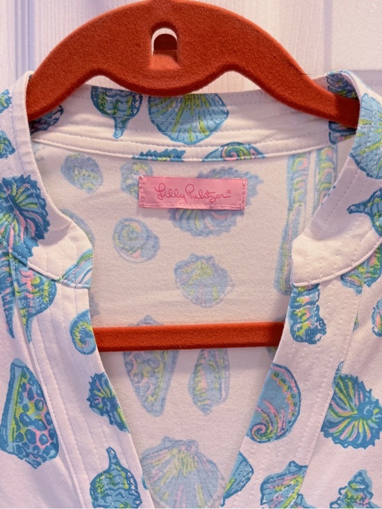 Lilly Pulitzer Shell Print V-Neck Women's Knit Tunic Top -NWOT - Picture 4 of 7
